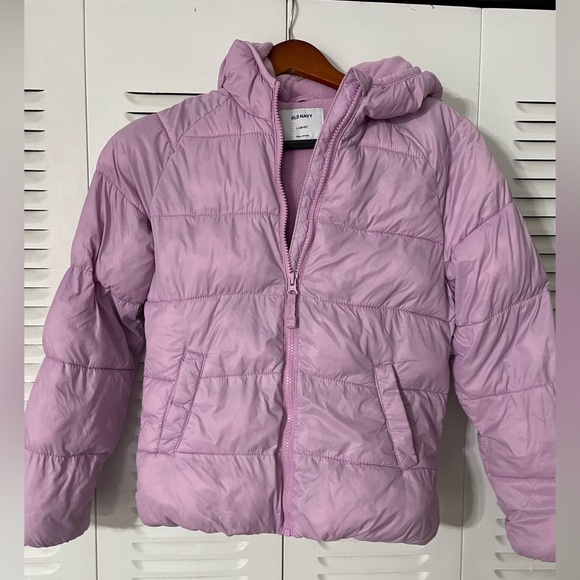 OLD NAVY GIRLS WINTER JACKET PURPLE, SIZE L (10-12 year) puffer jacket(B6) - Picture 5 of 17